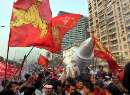 thumb for Left party activists gather during protest rally in front of American center in Kolkata